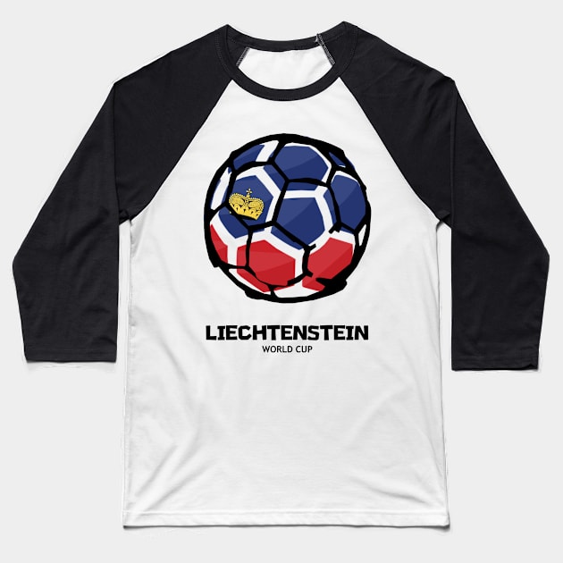 Liechtenstein Football Country Flag Baseball T-Shirt by KewaleeTee